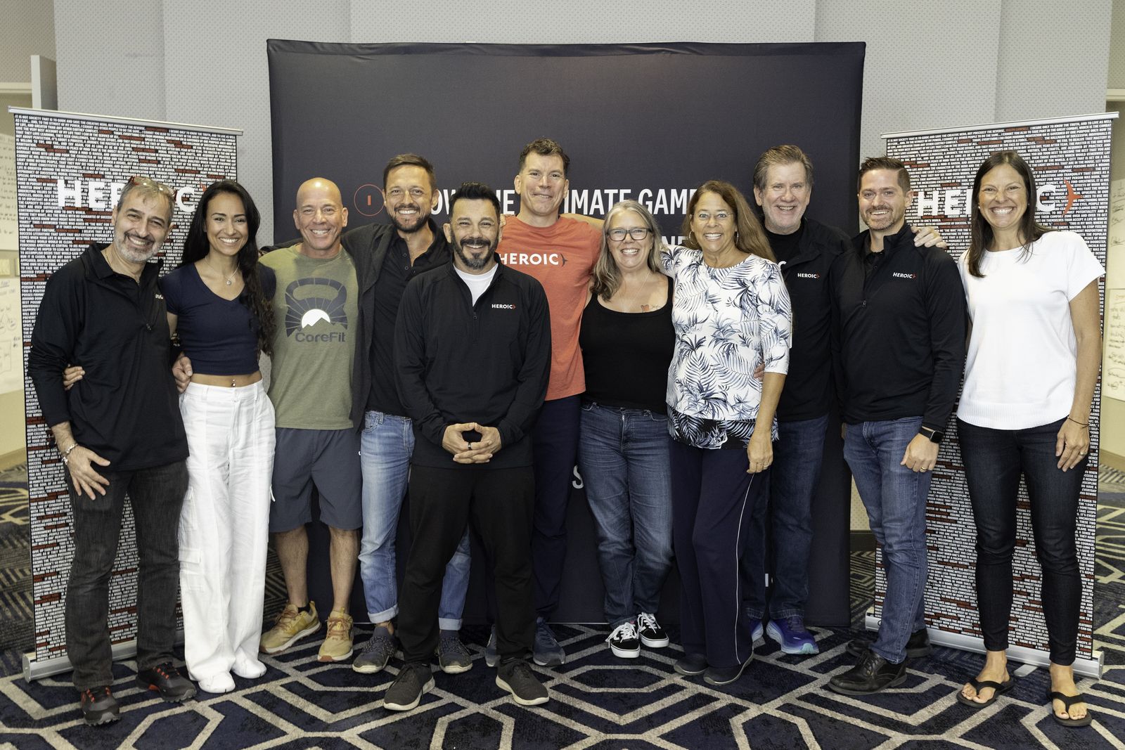 Mark Walker with a group he trained